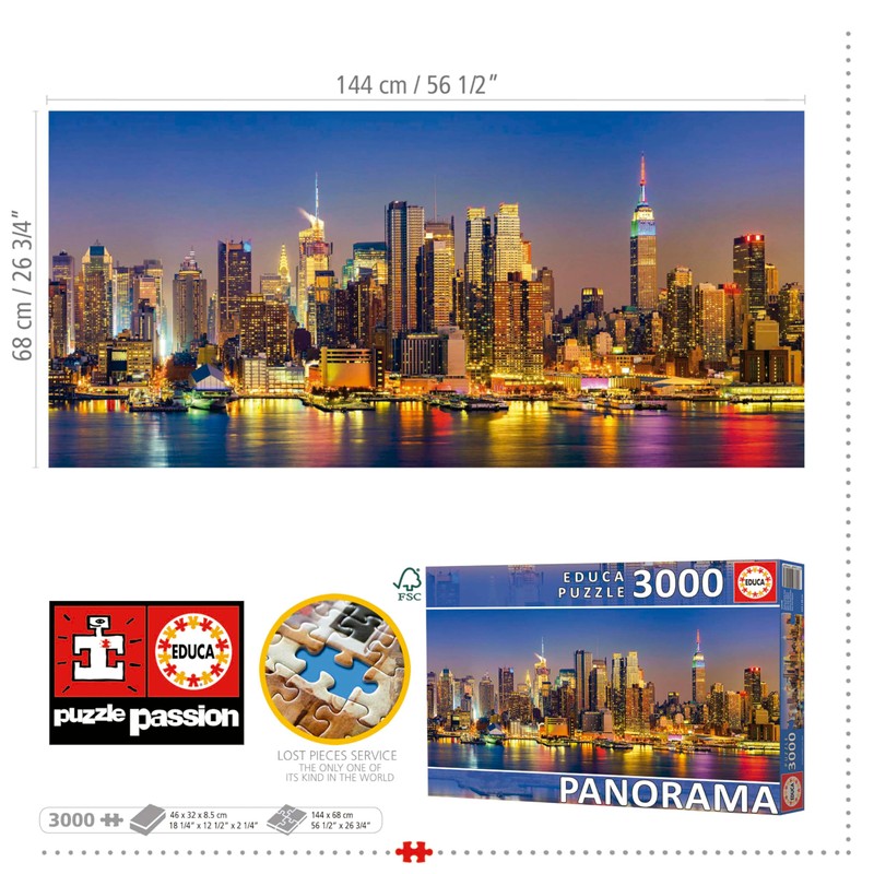 Educa - New York Skyline | 3000 Piece Puzzle for