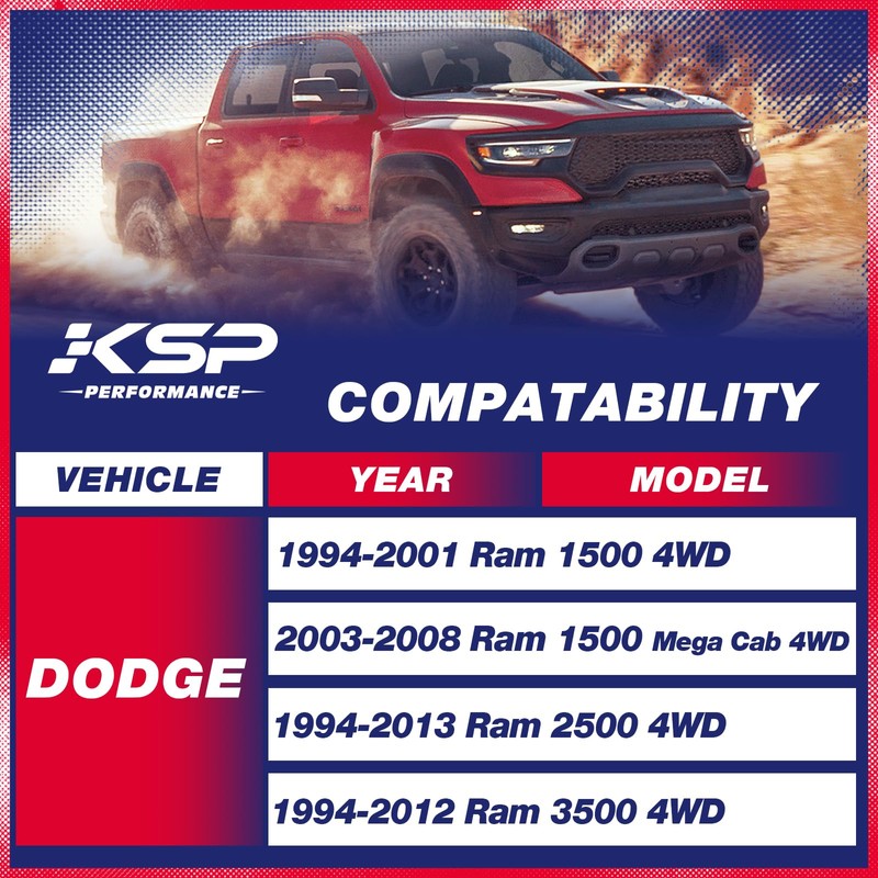 KSP Front Lift Kits for Dodge Ram 1500 2500 3500