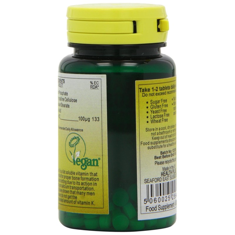 Health Plus Vitamin K2 100µg Joint and Bone Health Supplement