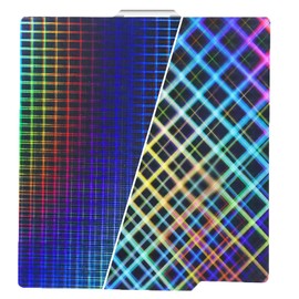 RETUXEP Smooth Rainbow Mesh+Plaid PES Sheet for Bambu Lab X1/X1C/X1E/P1P/P1S/A1, Flexible Bambu Labs Build Plate for Bambu Labs 3D Printer Platform 257x257mm
