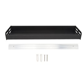 50cm Wall Mounted Spice Rack Multifunctional Wall Organizer Wall Storage Shelf for Kitchen Bathroom Black