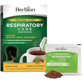 Herbion Naturals Respiratory Care Herbal Granules – 10 Ct for the Whole Family – Promotes Healthy Nasal Passages & Respiratory Function - Relieves Cold and Flu Symptoms – Supports Immune System