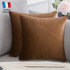 Douceur De Plumes Set of 2 Velvet Cushion Covers 40 x 40 cm