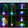 AISITIN 6.5W Solar Fountain Pump with Colorful LED Lights 3000mAh