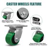 LONGRUNFORU 3" X 2" Industrial Casters- 700 lbs Capacity/Caster, Polyurethane