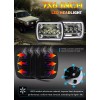 us- 2x 7x6"5x7 LED Headlights Fit Ford E-150 Econoline Club
