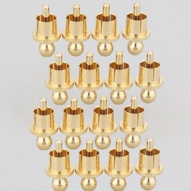 16Pcs Gold Plated RCA Caps Plug Short-Circuit Shielding Socket Protect Cover