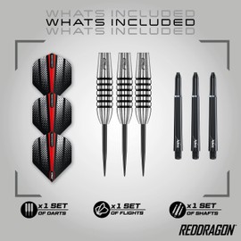 RED DRAGON Swingfire 2: 23g Flightmaster - Tungsten Darts Set with Flights and Stems
