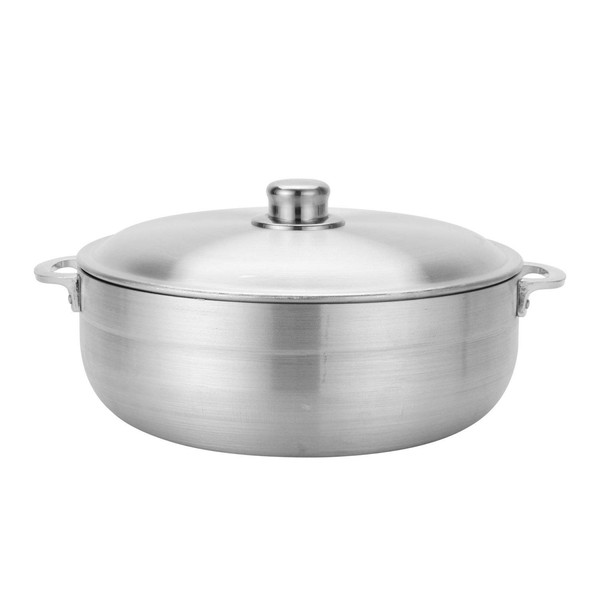 Alpine Cuisine Aluminum Caldero Stock Pot, Superior Cooking Dutch Oven Performance for Even Heat Distribution, Perfect for Serving Large & Small Groups, Riveted Handles, Commercial Grade (11-Quart)