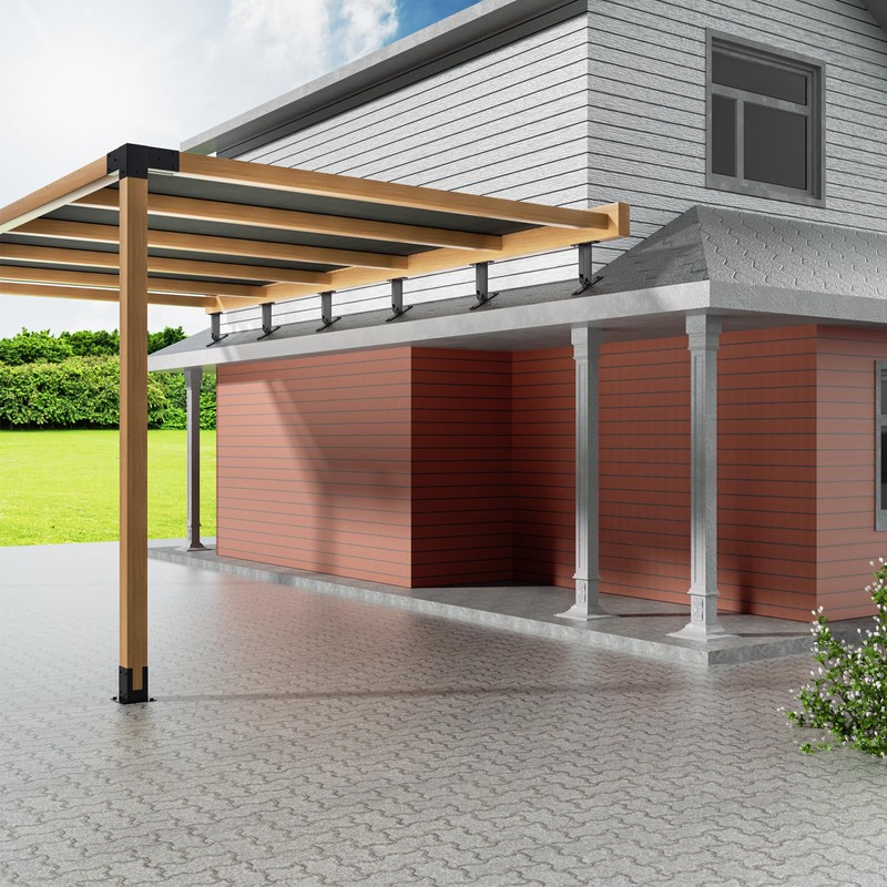 Heavy Duty Roof Riser Brackets Kit, TROPTOLKY Adjustable Angle Pergola