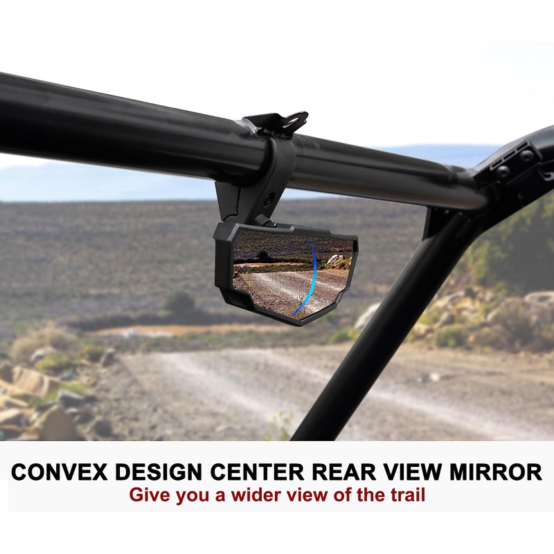 SAUTVS Center Rear View Mirror and Side Mirrors Kit for