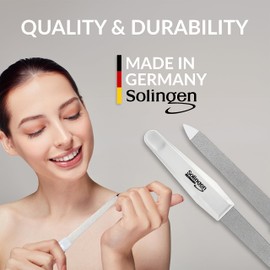 marQus Saphir Nail File Set – High-Quality Six Pack from Solingen, Coarse and Fine Side, 9 to 17.6 cm Length – Professional Sapphite Files for Perfect Nail Care Including Polishing File Made in