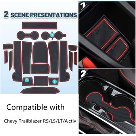 2026 Trailblazer Door Slot Mats for Chevy Trailblazer 2026 Accessories Center Console Liner Mats Compatible with 2021 2022 2023 2024 2025 2026 Chevy Trailblazer RS/LS/LT/Activ(19PCS/Sets)