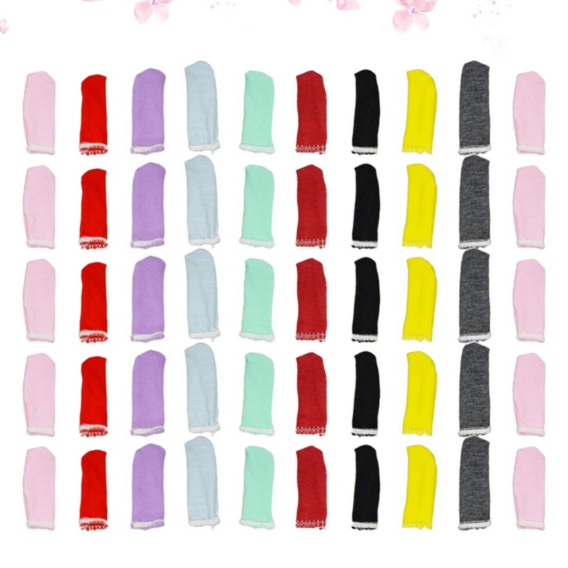 PRETYZOOM 50pcs Finger Cots Cotton Finger Guards Protective Fabric Finger