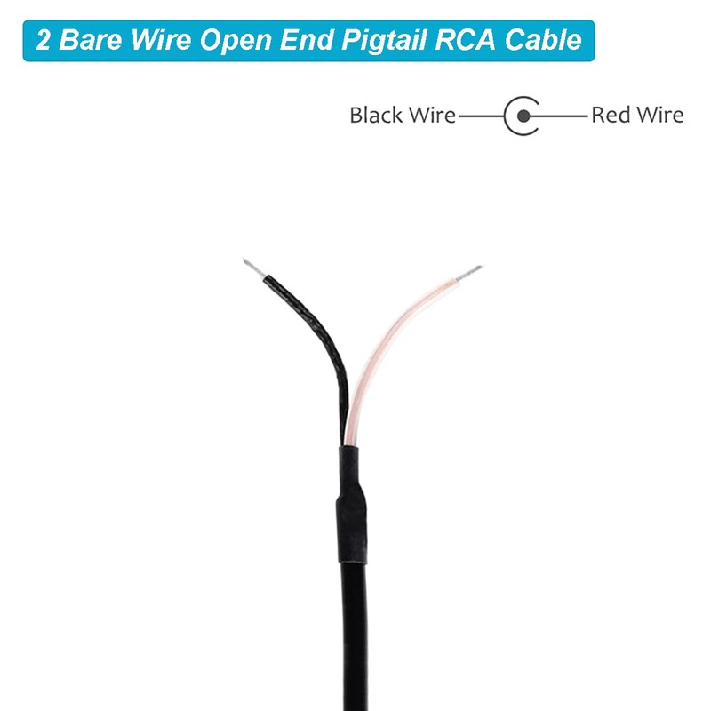 Greluma Pack of 2 30 cm Speaker Cable, RCA Female