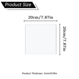 Taiyeestar Pack of 10 Acrylic Glass Plastic Panels (20 x 20 cm), 1 mm Acrylic Plates, Acrylic Sheet, Transparent Acrylic Glass Plate for Photo Frame, Project Exhibition, Painting, Table Stand, Squares