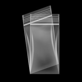 100 Plastic Bags Grip Seal CHOOSE YOUR SIZE Zip Lock Food Safe Storage Clear Sandwich Heavy Duty Poly Pouches Resealable Self Seal Strong Polythene Large Small (76mm x 191mm)