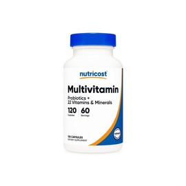 Nutricost Multivitamin with Probiotics | 120 Vegetarian Capsules | Packed with Vitamins & Minerals