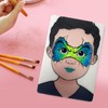 chiwanji Face Painting Practice Board Colored Makeup Tool Display Tool