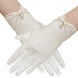 Doyeemei Women's Wedding Gloves, UV Protection Gloves, Bride Gloves, Sunscreen, UV Protection, Weddings, Short, Anti-Slip, Thin, For Driving, Spring and Summer, Wedding Gloves, Party Gloves, Bride