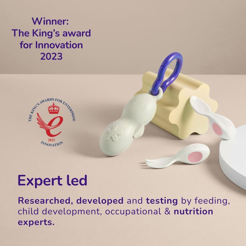 Doddl Baby Spoon and Fork, Cutlery Set for Babies 6+