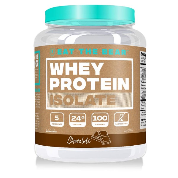 Eat the Bear Whey Protein Isolate Protein Powder 2 lbs (Chocolate)