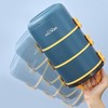 Thermal Lunch Box 2200ml Three Layer Detachable Compartment Design Portable