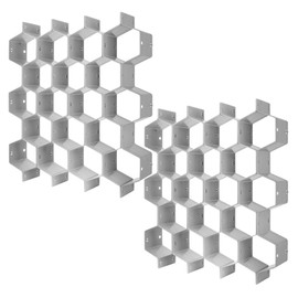 poeland Drawer Divider Organizer 8pcs DIY Plastic Grid Honeycomb Drawer Divider White