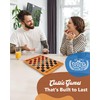 WE Games Solid Wood Checkers Board Game – 14.5-Inch Vintage