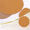 Modern Pebble Shape Placemats - Brown Leather Placemats and Coasters,