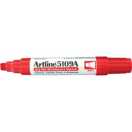 Artline 5109A Big Nib (Extra Thick) Whiteboard Marker Pen. Red Ink. Refillable.