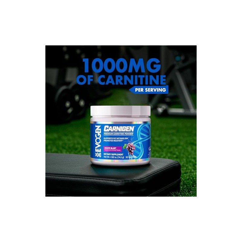 Evogen Carnigen, Tartrato De Carnitina, En Polvo, Acetyl-L-Carnitina, Fumarato De