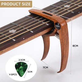 Guitar Capo 6-Pack – Quick Change Capos for Acoustic & Electric Guitars, Perfect for 6-String, Ukulele, Mandolin – Durable, Easy One-Handed Operation