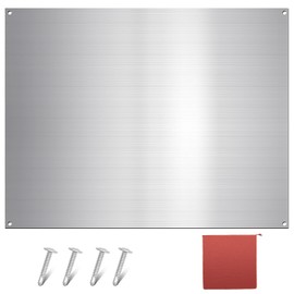 Yaocom 24 x 30 Inch Stainless Steel Backsplash Range Hood Stove Backsplash Back Stainless Steel Sheet for Kitchen Wall Splatter Metal Wall Panels with Screws and Hanging Towel