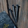TRASEXTRA 3 Pcs Hand Forged Nails,Jesus Cross,Wrought Iron Decorative Nails,Iron