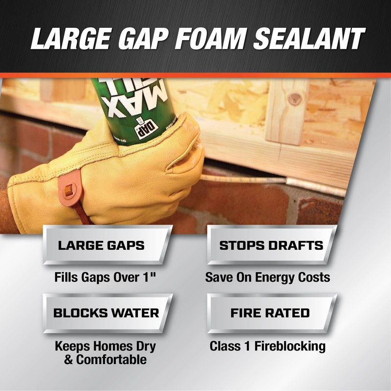 DAP Max Fill Triple Expanding Straw Foam Sealant, 12 Oz