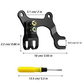 Pack of 3 Disc Brake Mount Frame, Black, Mountain Bike Disc Brake Adapter, Metal Disc Brake Bracket Black, with Screwdriver, for Bicycle Disc Brakes Modifications