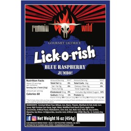 Blue Raspberry Licorice Candy | LICK-O-RISH 3 Pounds Total (Set of 3 bags, 1 pound each)