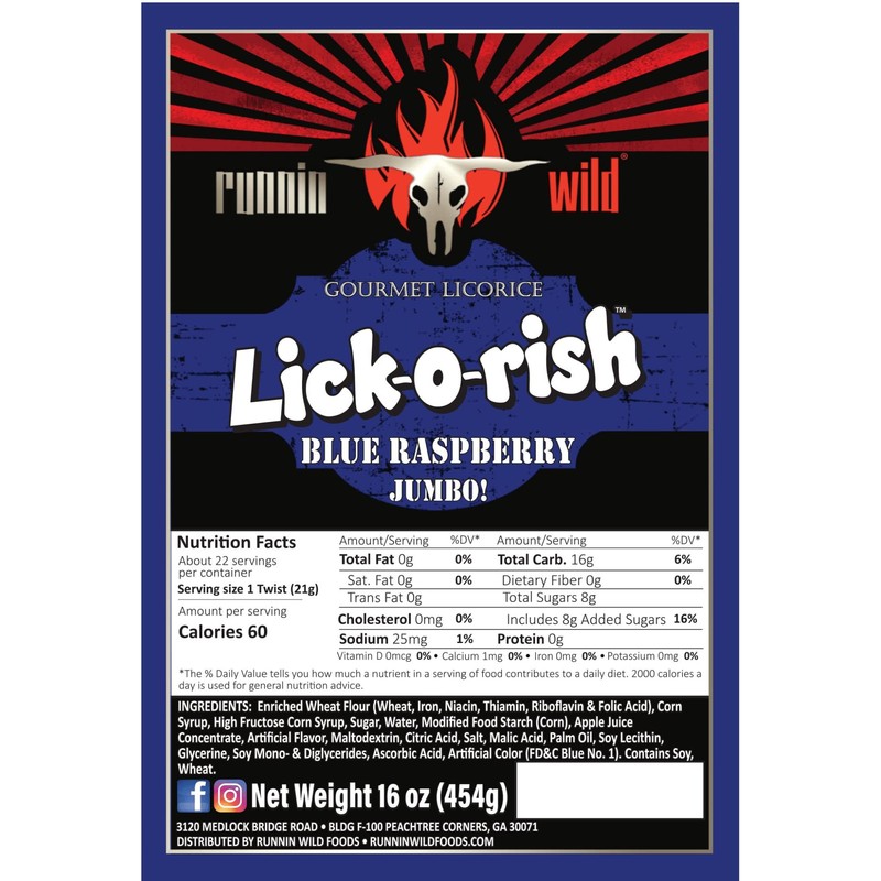 Blue Raspberry Licorice Candy | LICK-O-RISH 3 Pounds Total (Set