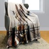 Zomer Fluffy Blanket Printed with Giraffe Motif, Grey, 150 x