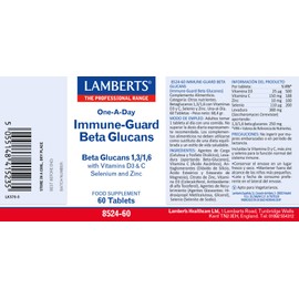 Lamberts Beta Glucans 250mg – Immune System Support – with Vitamins C, D & Zinc – 60 Tablets