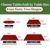 Red Round Tablecloth 70" (Seat 4-6), Reusable Table Cloth for