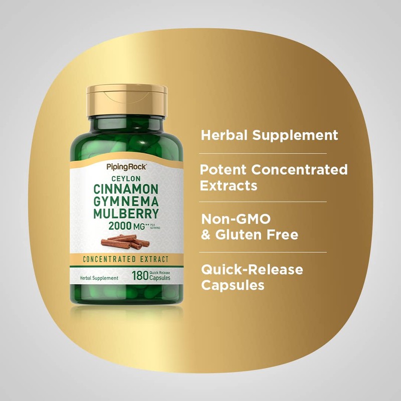 Piping Rock Ceylon Cinnamon Gymnema Mulberry Complex | 2000mg |