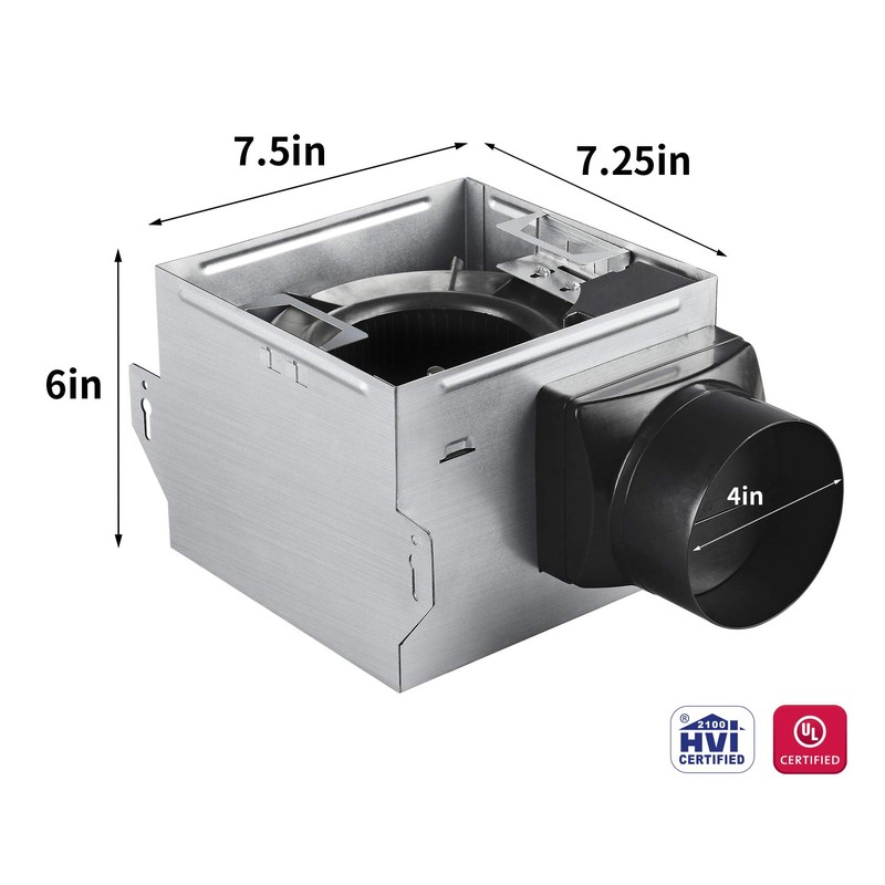 Tech Drive Very Quiet Bathroom Exhaust Fan - 80 CFM,