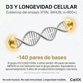 CellX | Vitamina D3 + K2 MK-7 en Gotas | Alta Absorción con Aceite MCT | 750 Porciones | Apoyo a Huesos y Calcio | Suplemento Alimenticio | 30 ml