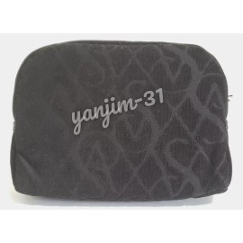 Victoria's Secret VICTORIA SECRET TERRY POUCH BEAUTY BAG / COSMETIC BAG - BLACK - NEW