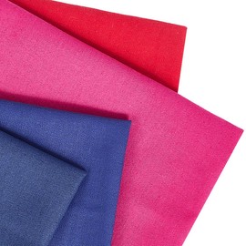 CABODYALS 50 cm, Pack of 4 Plain Embroidered Linen Squares Four Colour Craft Embroidery Square Pure Linen Cloth for Sewing Material Clothing DIY Art Craft Supplies