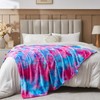 NEWCOSPLAY Super Soft Throw Blanket Deep Purple Rainbow Premium Silky