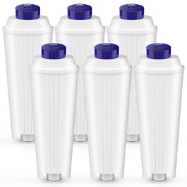 Pack of 6 Delonghi Water Filters Suitable for Delonghi DLSC002, Water Filter Cartridges Compatible with Delonghi Magnifica s, ECAM, ESAM, ETAM, EPAM, Primadonna Fully Automatic Coffee Machines