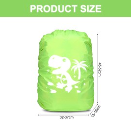 Rain Cover Backpack, 35L Rain Cover School Bag, Reflective Backpack Cover, Waterproof, Rain Cover Backpack, Reflector Backpack Cover, Backpack Rain Cover for Boys Girls Beginners to School